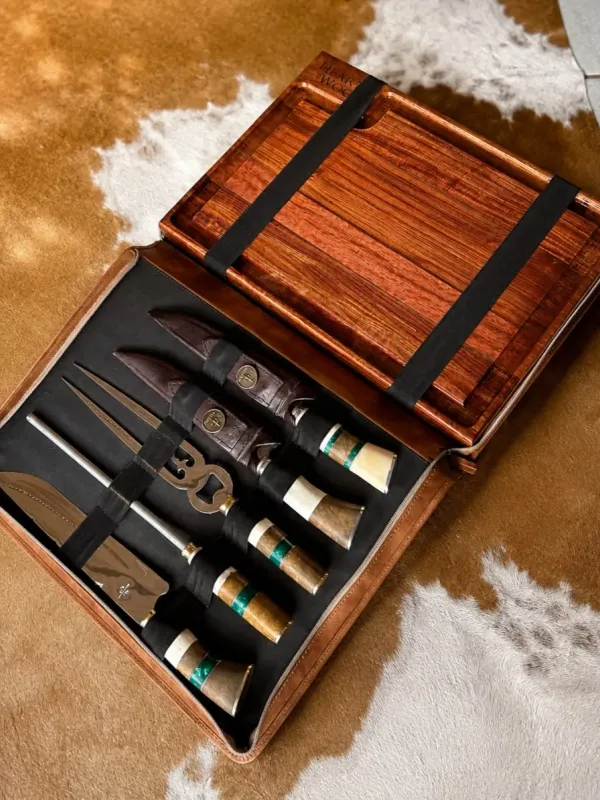 Estuche en Cuero para Cuchillos y Tabla 32x45 - Linea Dakota