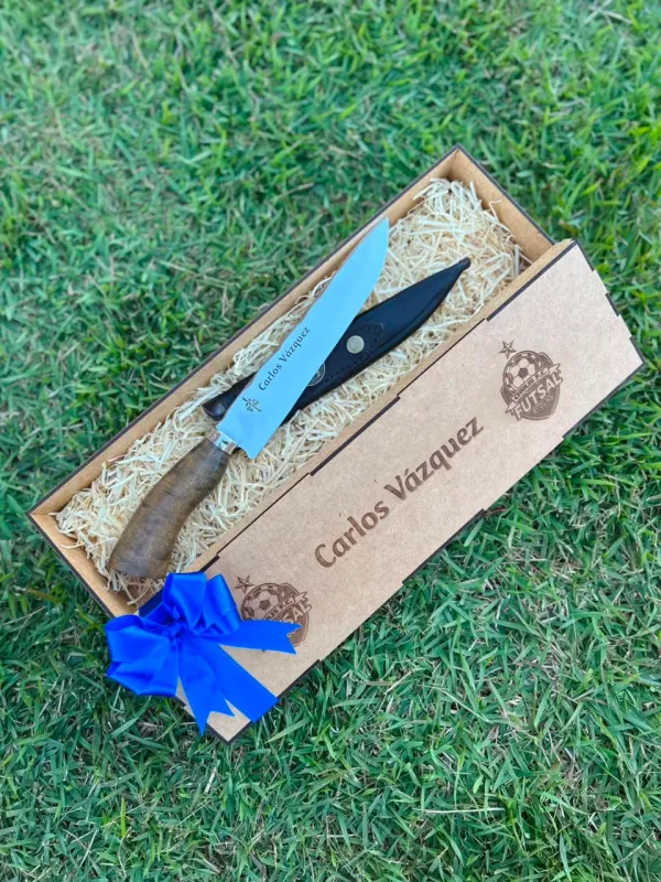 Cuchillo Artesanal Linea Corporatia + Caja de Regalo